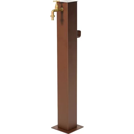 Fontana a colonna corten 95 cm da giardino