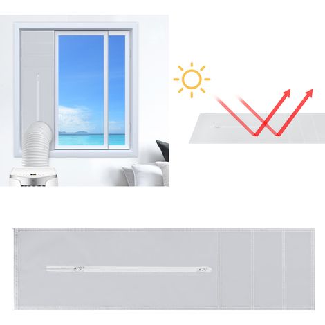 Joints d'étanchéité universels pour fenêtres, toiles d'étanchéité pour climatiseurs, déflecteurs pour climatiseurs de portes coulissantes et toiles coupe-vent pour climatiseurs portables. (1/5)