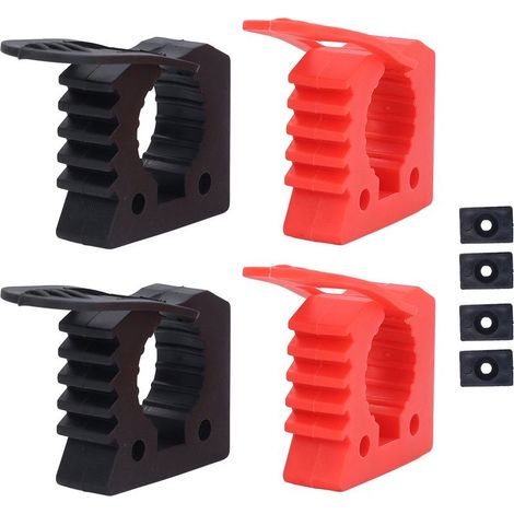 Kit de montage à pince en caoutchouc en 4 pièces, support de pelle à dégagement rapide pour véhicules tout-terrain, UTV, VTT et utilisation d'urgence. (1/5)