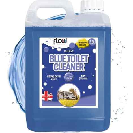 Blue Caravan Toilet Fluid 2.5L Chemical Toilet Chemicals for Caravan Motorhome Portable Toilets Biodegradable Formaldehyde Free