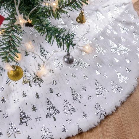 Tapis de sapin de Noël - Décoration de sapin de Noël - Décoration de Noël - Idéal pour décorer votre maison pendant les fêtes de fin d'année - Or (1/5)