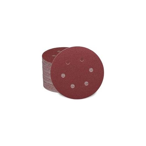 Juego de 100 discos de lijado de 150 mm, granos 40/60/80/120/180/240/320/400/600/1000, 6 agujeros, ideal para lijar, pulir y eliminar óxido.