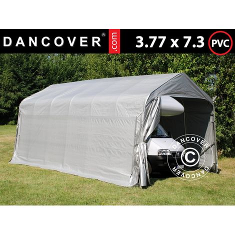 Zeltgarage Garagenzelt PRO 3,77x7,3x3,18m PVC, Grau (1/5)