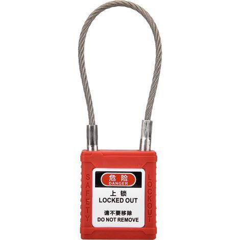 Cadenas de sécurité pour engins de chantier, corde, verrouillage de poutre longue, consignation, étiquetage, cadenas d'isolation (1/5)