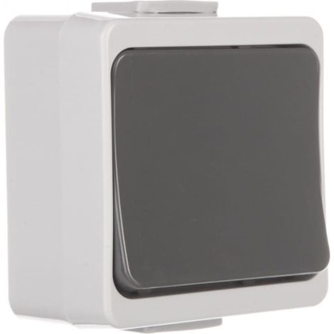 Interruptor único Jantar-bis IP44 gris WNT-1J-b