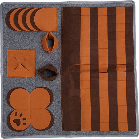Tapis de Fouille pour Chien - En Feutre Écologique Antidérapant, Pliable et Lavable, Stimulation Mentale et Anti-Stress (1/4)
