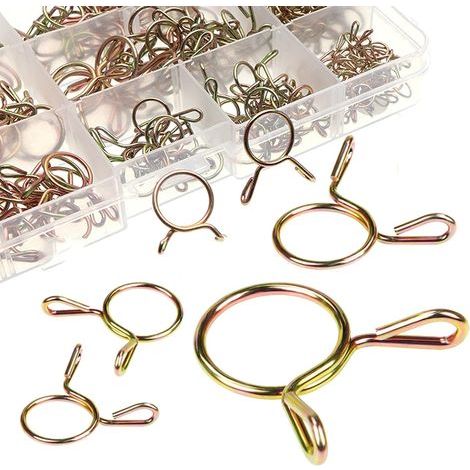 250 abrazaderas de resorte para mangueras, abrazaderas de resorte de acero, de uso común para tuberías de agua, mangueras y tuberías de gas. (1/5)