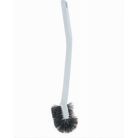 TRADE SHOP - Scopino Spazzola Per Pulizia Wc Bagno In Plastica Manico Lungo Curvo 42 Cm 87621 -