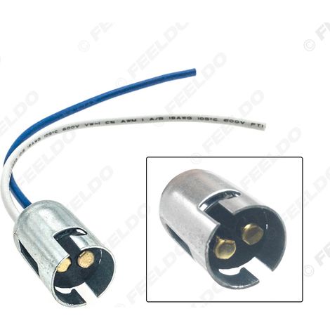 3-36V Automotive LED Lighting Adapter Cable, 1157/BA15D Socket, Wiring Adapter for Lighting, Iron Head, Flat Pin, Double Point (1/5)