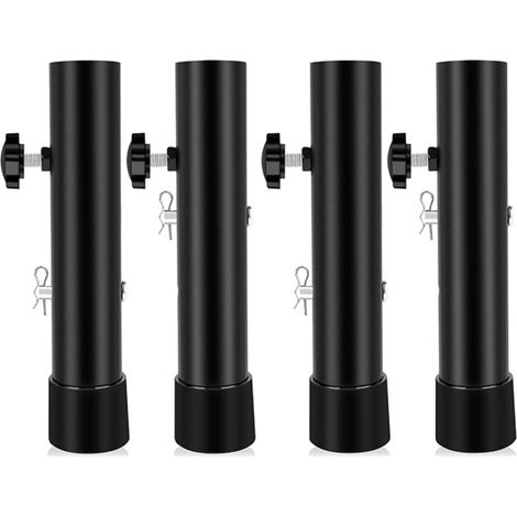 Set mit 4 klappbaren Tischbeinerhöhungen, S-förmiger Fuß