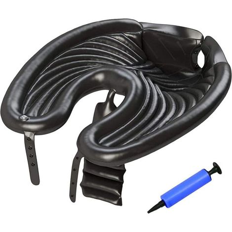 Lavabo à cheveux gonflable portable pour personnes âgées, handicapées, enceintes, blessées, personnes alitées, handicapées pour laver les cheveux dans le lit à la maison (avec pompe) (1/4)