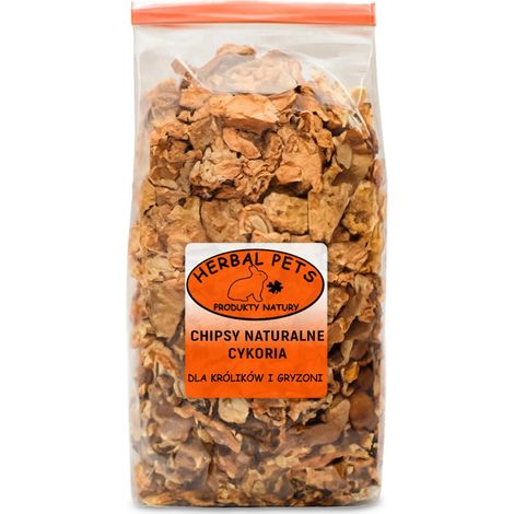 Chips di cicoria naturale 125 g, prelibatezza per conigli e roditori con vitamine (1/2)