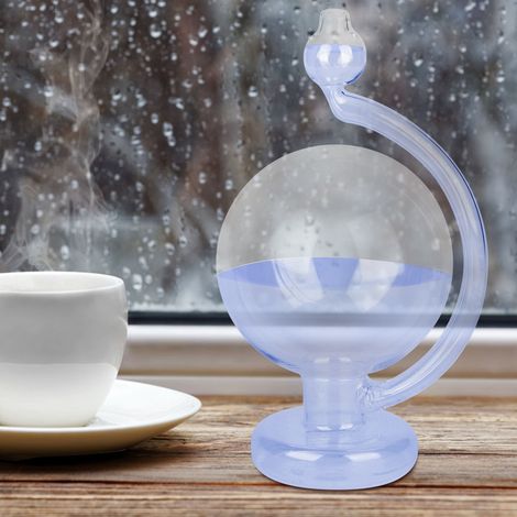 Baromètre météo innovant en bouteille de verre, décoration intérieure bleue (1/5)