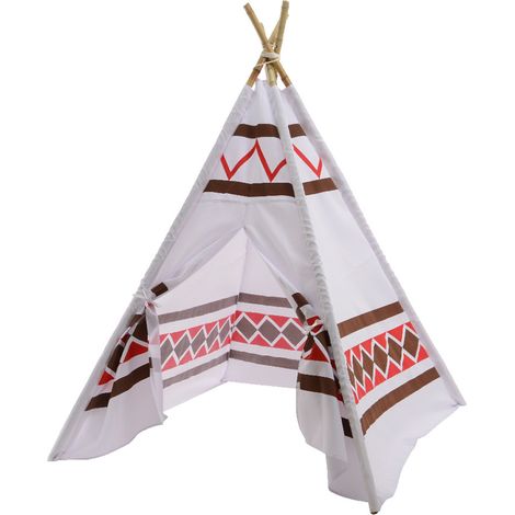 Tipi enfant motifs amérindien 120x120x155 cm – Tissu polyester imprimé – Facile à installer et démonter – Kaemingk Bv
