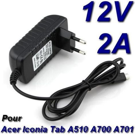 Chargeur 12V 2A Tablette Acer Iconia Tab A510 (1/4)