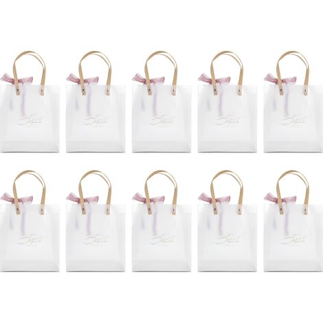 10 Boîtes à Bonbons Transparentes PVC en Forme de Sac à Main pour Mariage Anniversaire Noël (1/5)