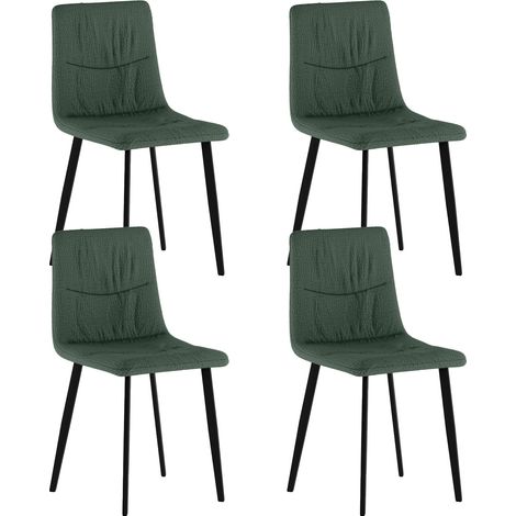 Set 4 Sedie Ariel 46x55x87,5 cm in Tessuto Easy-Clean Verde (1/5)