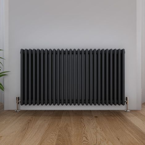 ELEGANT Traditional Radiator Anthracite Triple Vertical Cast Iron Grey Tall Radiator, 3 Column 600 x 1190 mm (1/5)