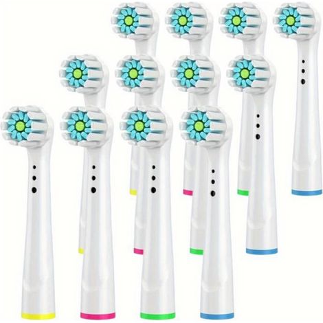 Têtes de brosse à dents de rechange,compatibles avec Oral-B Braun,électrique professionnelle - Coated Clean 12pcs-A