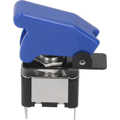 Lot de 5 interrupteurs à bascule marins bleus à 2 broches avec couvercle étanche en ABS, 25 A 12 V CC (1/5)