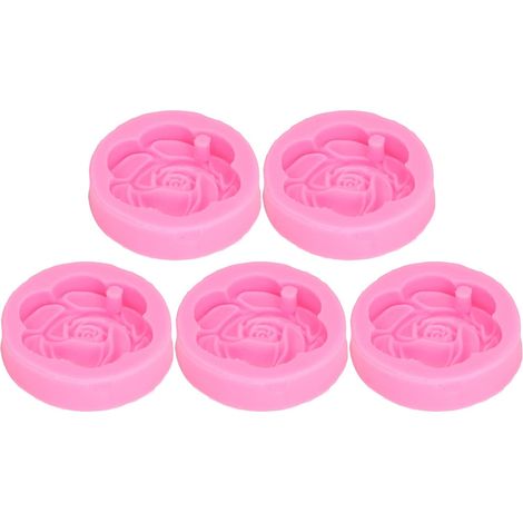 Moule en silicone camélia 3D (5 pièces) : idéal pour les bougies, le savon, les décorations de voiture, le chocolat, les bonbons, la cire à gelée et autres matériaux de moulage. (1/5)