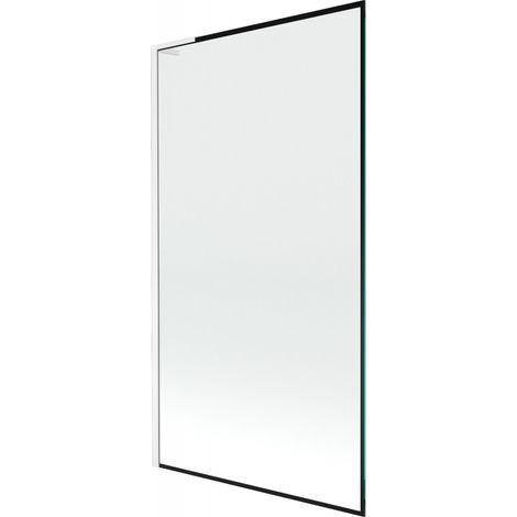 Mexen Next L paratia per vasca da bagno a 1 anta 100 x 150 cm, cornice nera, bianco - 895-100-000-03-70-20 (1/5)