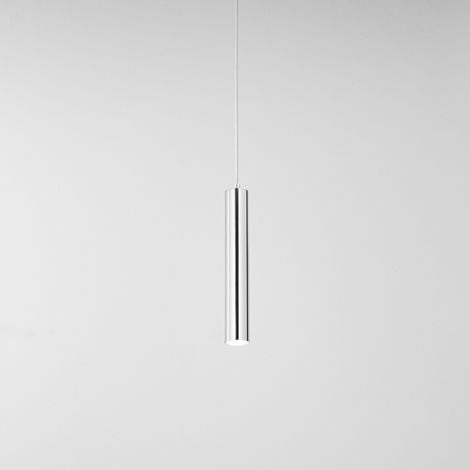 Sospensione Minimal Shot Metallo Cromo 1 Luce Gu10 Ip20