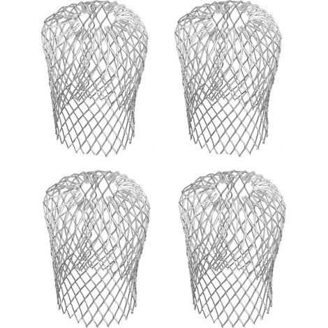 Lot de 4 grilles de gouttière - Protection de gouttière - Protection de gouttière - Grille de filtre en aluminium - Protection de tuyau de descente - Réglable - Protection des gouttières - Protection