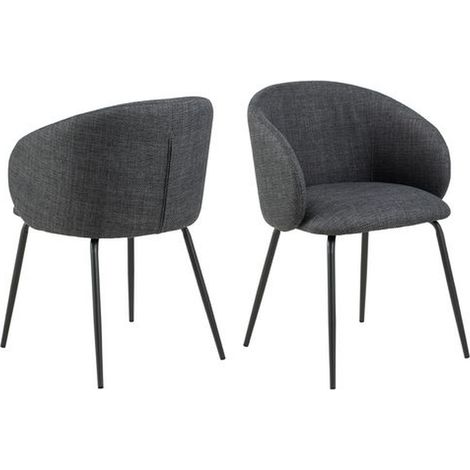 Lot de 2 chaises en tissu avec accoudoirs SÖREN (1/5)