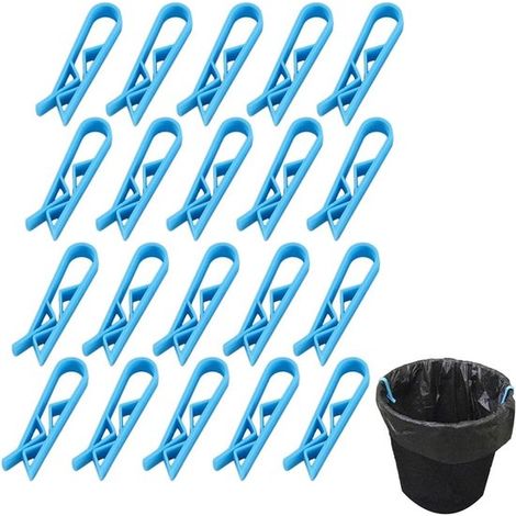 Clip per pattumiera, 10 pezzi, supporto per sacco della spazzatura, chiusura per sacco della spazzatura, clip di fissaggio, clip di montaggio per pattumiera, clip di stoccaggio, supporto antiscivolo (1/5)