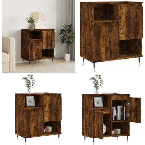 Sideboard Räuchereiche 60x35x70 cm Holzwerkstoff - Schreibtisch - Regal - Wohnzimmermöbel - Holzmöbel - Sideboard - Home & Living (1/5)
