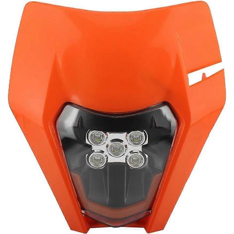 Phare avant de moto cross-country modifié KTM EXC XC orange à 5 LED - Orange (1/5)