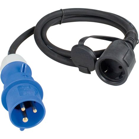 CEE Adapterleitung + Klappdeckel 230V 16A 1,5m H07RN-F 3G2,5