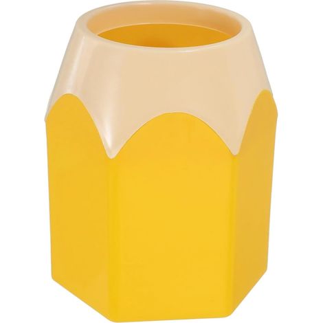 Portalápices con forma de lápiz, organizador de lápices de colores para la oficina, bonito recipiente para brochas de maquillaje, portalápices (amarillo escandinavo) (1/5)