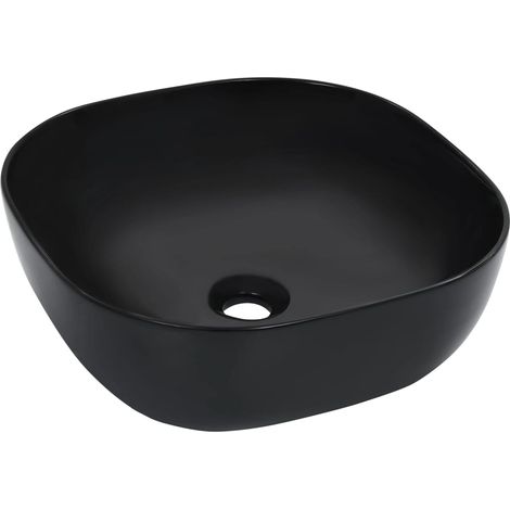 Lavabo 42,5 x 42,5 x 14,5 cm en céramique noire
