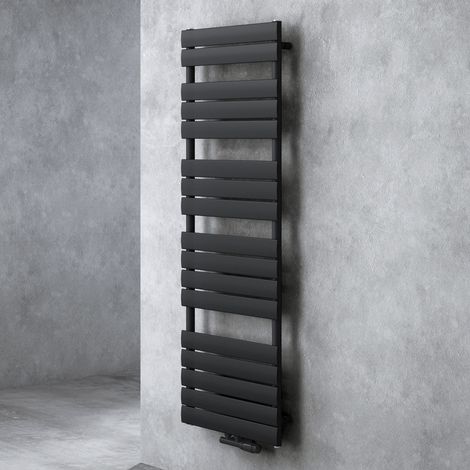 Doporro – Radiateur sèche-serviette vertical 160x50cm – Acier inoxydable gris-noir – Puissance 790W – Montage mural pour salle de bain