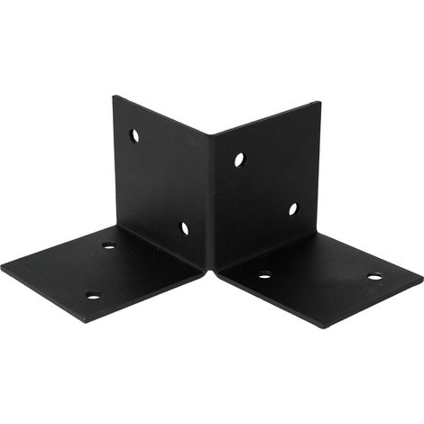 Élément de plancher de Pergola Noir pour poteaux de 9 x 9 cm - (1/4)