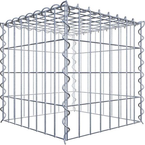 Gabiondeco - Gabion - Element de prolongation en hauteur 40 cm x 40 cm x 40 cm (L x H x P). maille 5 x 10 cm. Spirale. Attention : il manque une grille - Made in Germany (1/5)