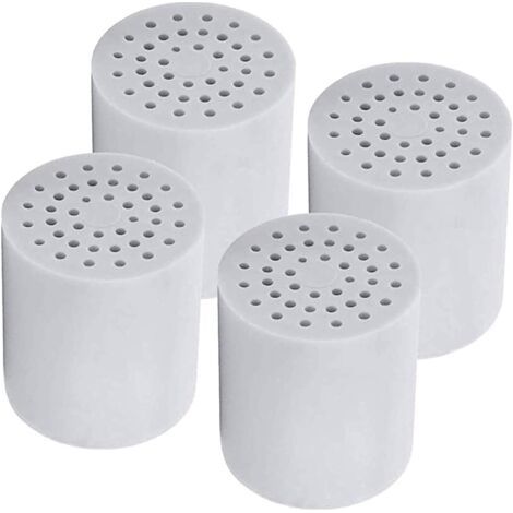 Cartuchos de filtro de ducha universales de 15 etapas (paquete de 4): Elimina el cloro, los microorganismos y la cal.