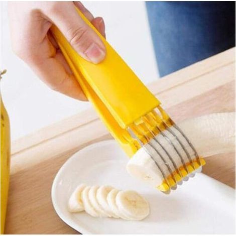 Trancheuse - Coupe-Légumes - Pour Bananes Pommes Courgettes Carottes - Acier Inoxydable - Cuisine Maison - 1 Pièce (1/5)