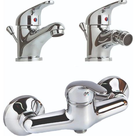 3-Teiliges Badarmaturen-Set Für Waschtisch, Bidet Und Dusche