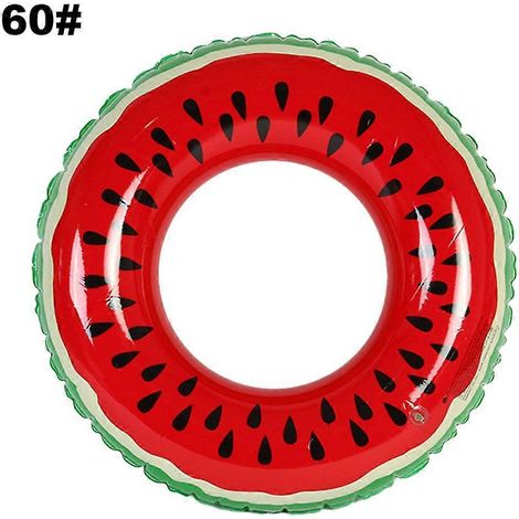 Bouée gonflable en forme de pastèque, taille 60, pour piscines et fêtes aquatiques estivales.-AquaForge (1/4)