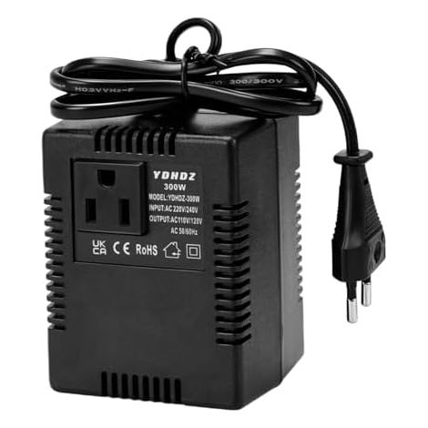 Convertisseur de tension JAOUI 110 V vers 220 V, adaptateur secteur 300 W, convertisseur de puissance abaisseur, adaptateur de voyage avec prise 220 V pour purificateurs d'air, ordinateurs et mini-app (1/5)