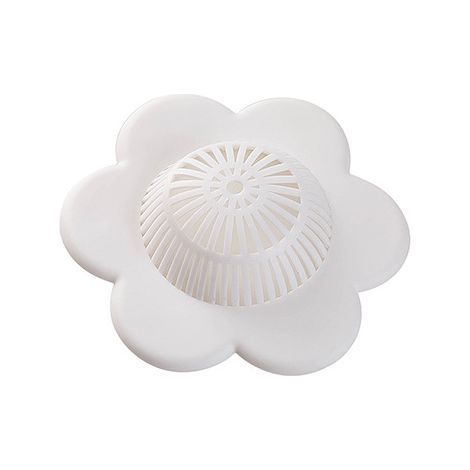 Silicone Cheveux Bouchon Douche, Baignoire Et Douche Drain Protecteurs Avec Ventouses Costume Pour Salle De Bains Baignoire(blanc) (1/5)