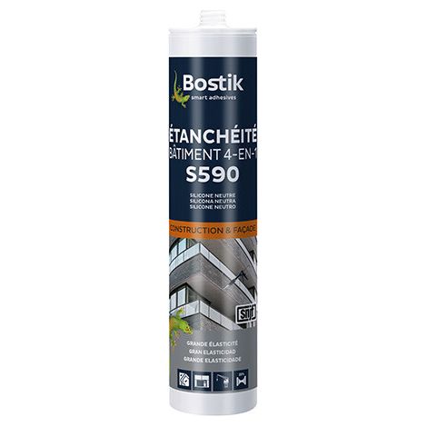 Bostik – Mastic d'étanchéité bâtiment 4 en 1 pour béton et maçonnerie – Usage intérieur et extérieur – Excellente adhérence – 30625058