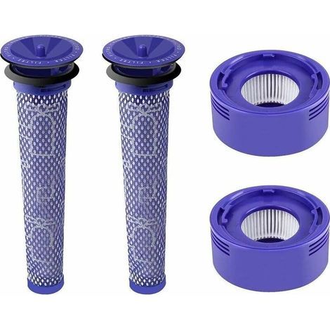 Ensemble de 4 filtres avec 2 filtres moteur arrière pour Dyson V7 V8 et 2 filtres moteur avant pour Dyson V6 V8 V7 DC58 DC59 Accessoires pour aspirateur (1/4)