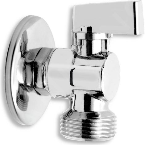 Novaservis Robinets d’angle - Vanne d'angle pour lave-linge avec clapet anti-retour 1/2 "x3/4", chromé CF3027 (1/2)