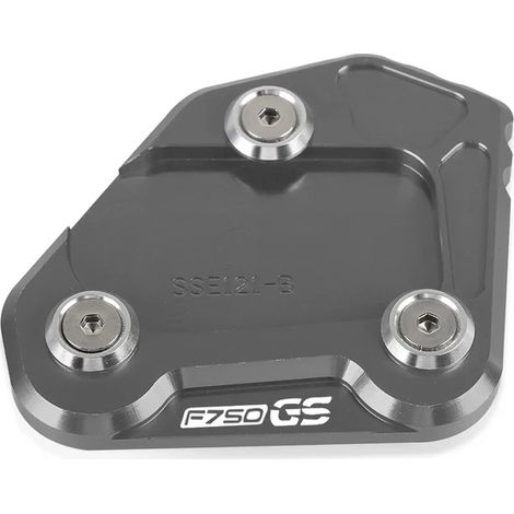 (LOGO F750GS) Compatible avec les BMW F750GS, F850GS et F900GS Adventure (2018-2024) : béquille latérale, extension et support pour une meilleure stabilité. (1/4)