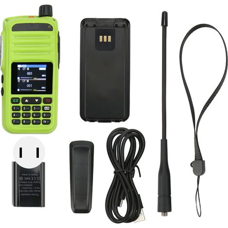 Talkie-walkie sans fil radio portable UHF VHF AM FM multibande avec écran couleur prise US (1/5)