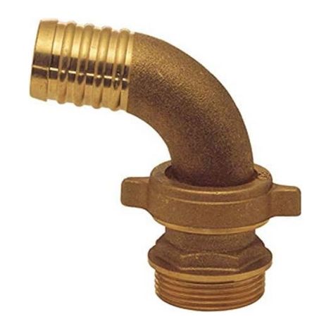 Raccordo Portagomma Ottone 3 Pz Curvo 1.1/4X30